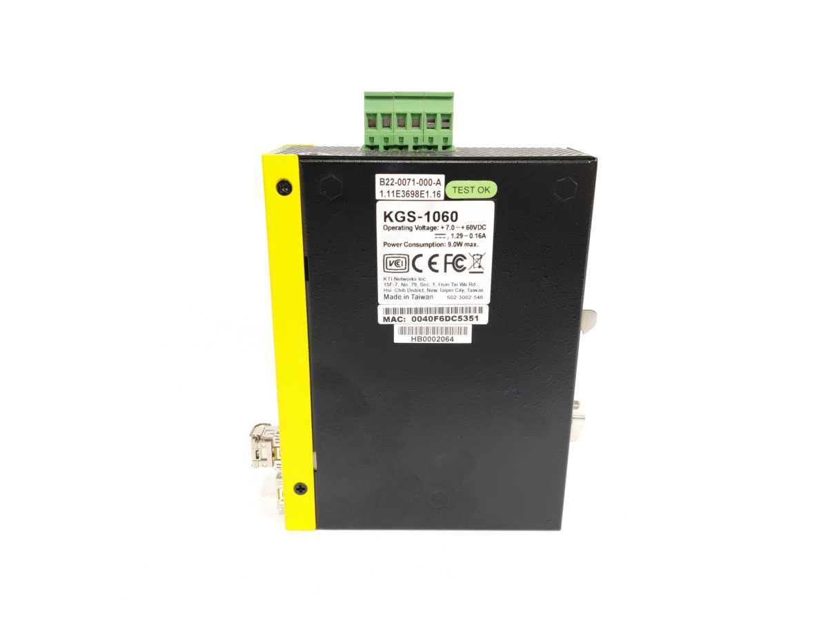 KTI Networks KGS-1060 Industrial Managed Gigabit Ethernet Switch
