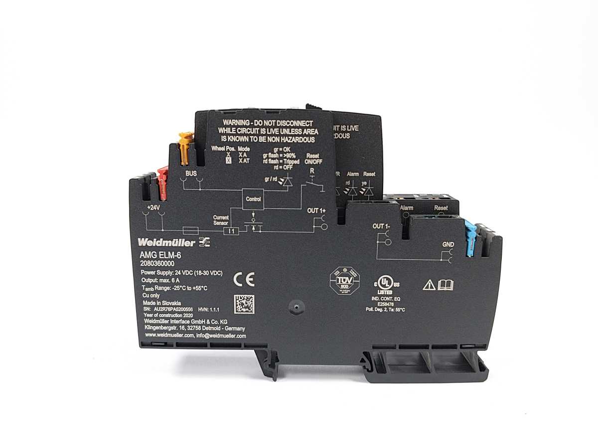 Weidmüller 2080360000 AMG ELM-6 Monitoring Module 24 VDC
