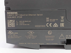 Siemens 6GK5208-0BA00-2AF2 SCALANCE XF208 Industrial Ethernet Switch.