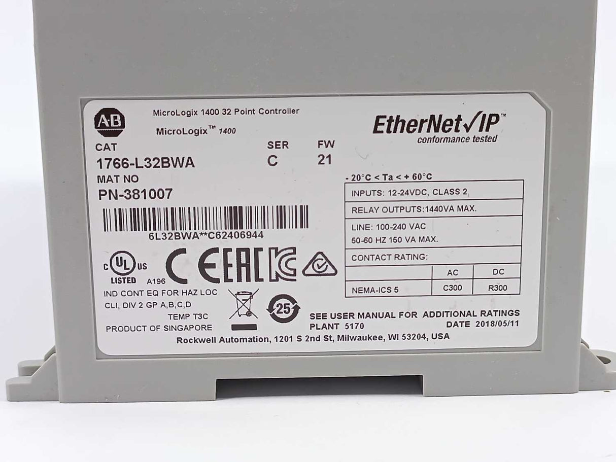 AB 1766-L32BWA MicroLogix1400 Ser.C