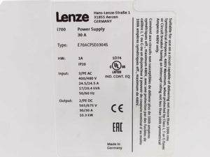 LENZE E70ACPSE0304S i700 Power Supply 30 A