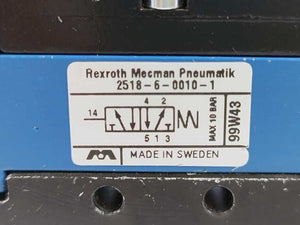 Rexroth Mecman 2518-6-0010-1 Pneumatic Solenoid Valve