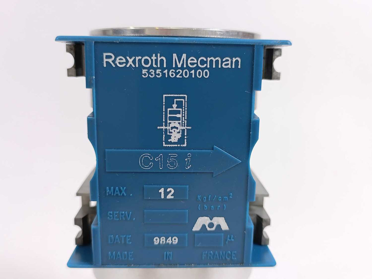 Rexroth Mecman 5351620100 C15i 12bar Start-up Valve