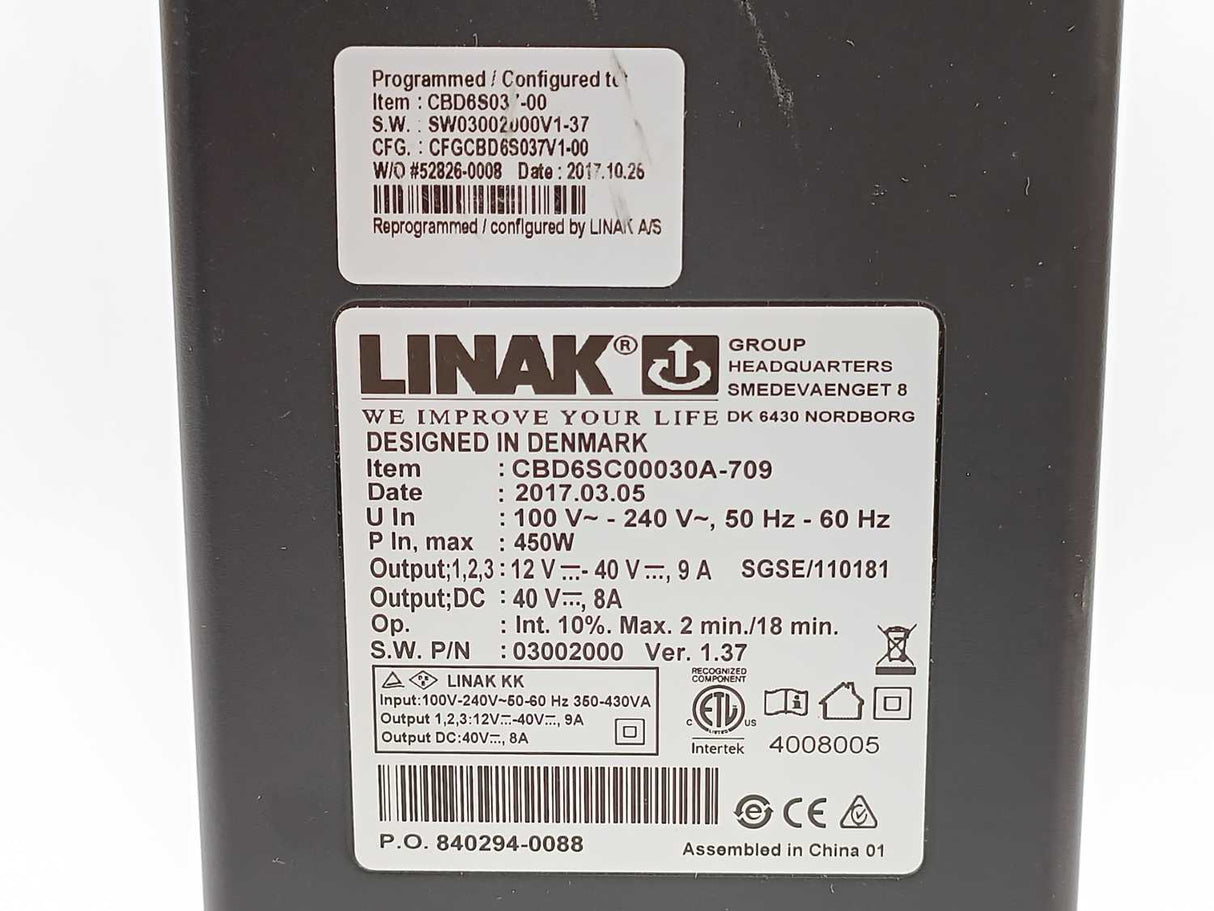 LINAK CBD6SC00030A-709 Control Box 450W