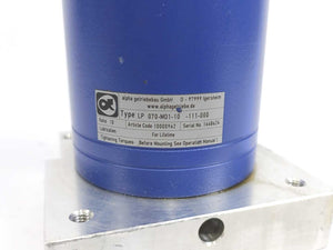 Alpha getriebe 10000962 LP070-M01-10-111-000 Planetary Gearbox. i=10