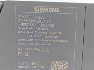 Siemens 6ES7522-1BL00-0AB0 SIMATIC S7-1500 Digital Output Module