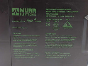 MURR Elektronik 85382 Switch Mode Power Supply MCS-A 4-110-240/30 EFD