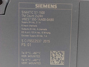 Siemens 6ES7 550-1AA00-0AB0 SIMATIC S7-1500 TM Count 2x24V