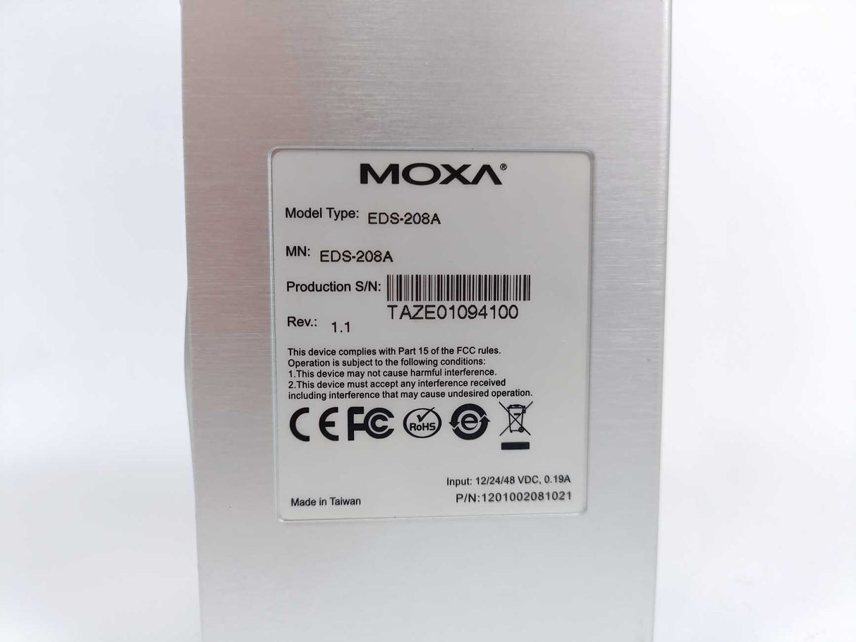 Moxa 1201002081021 EDS-208A Ethernet Switch
