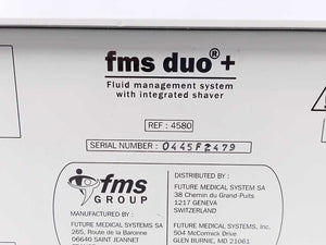 fms GROUP 4580 FMS Duo+ Fluid Management System w/ Integrated Shaver