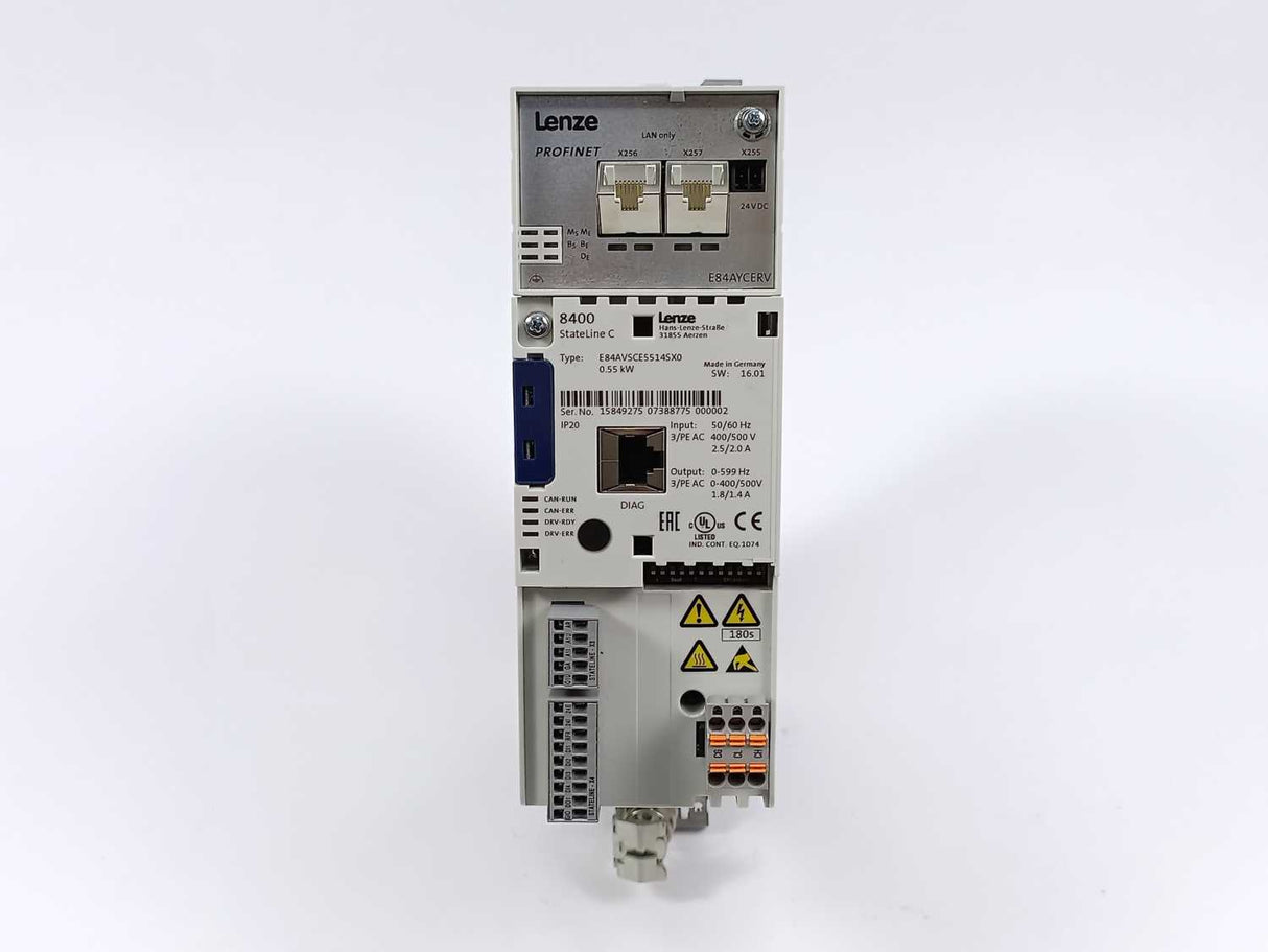 LENZE E84AVSCE5514SX0-ERXXX 15849275 8400 StateLine C 0,55kW Inverter Drive