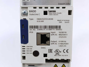 LENZE E84AVSCE5514SX0-ERXXX 15849275 8400 StateLine C 0,55kW Inverter Drive