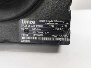 LENZE GFL05-2SSCR-071C33 Gearbox i=9,946, 119Nm, 362 r/min (180Hz)