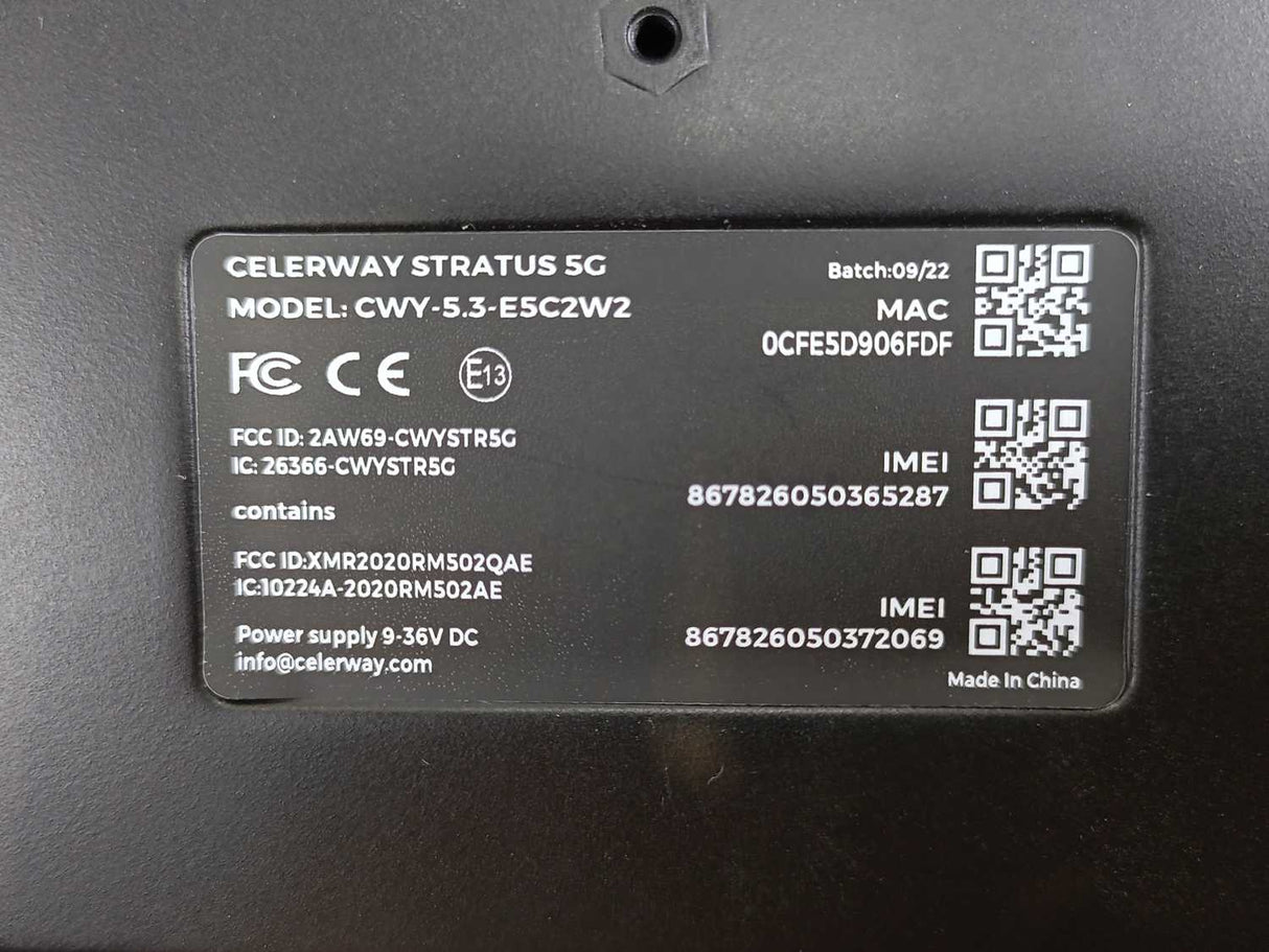 Celerway CWY-5.3-E5C2W2 Celerway Stratus 5G Dual Modem Router