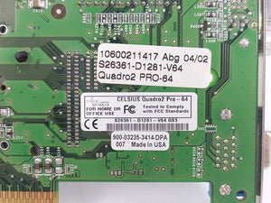 NVIDIA 180-P0032-0000-A Quadro2 PRO-64 DDR Workstation Graphics Card