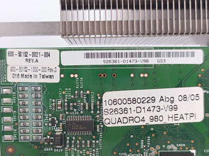 Fujitsu-Siemens 30999121017 QUADRO4_980_HEATPI Graphics Card W/ Heatpipe Assembly