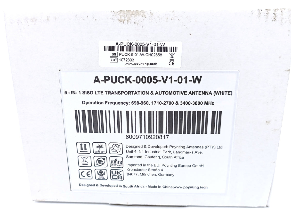 Poynting A-PUCK-0005-V1-01-W PUCK-5 5-in-1 Transportation & IoT/M2M Antenna
