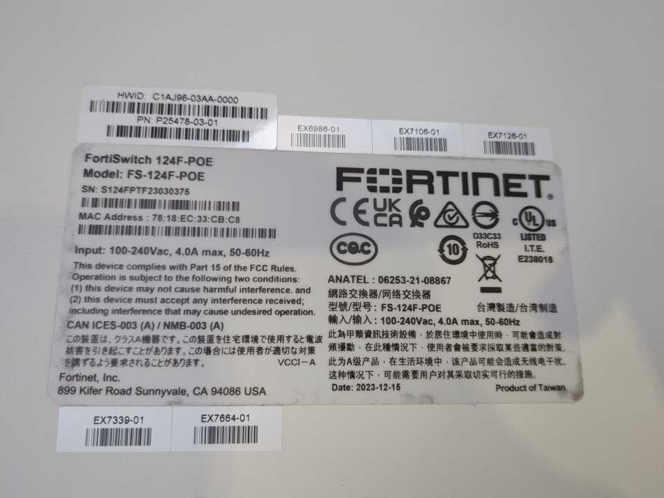 Fortinet FS-124F-POE FortiSwitch 124F-POE