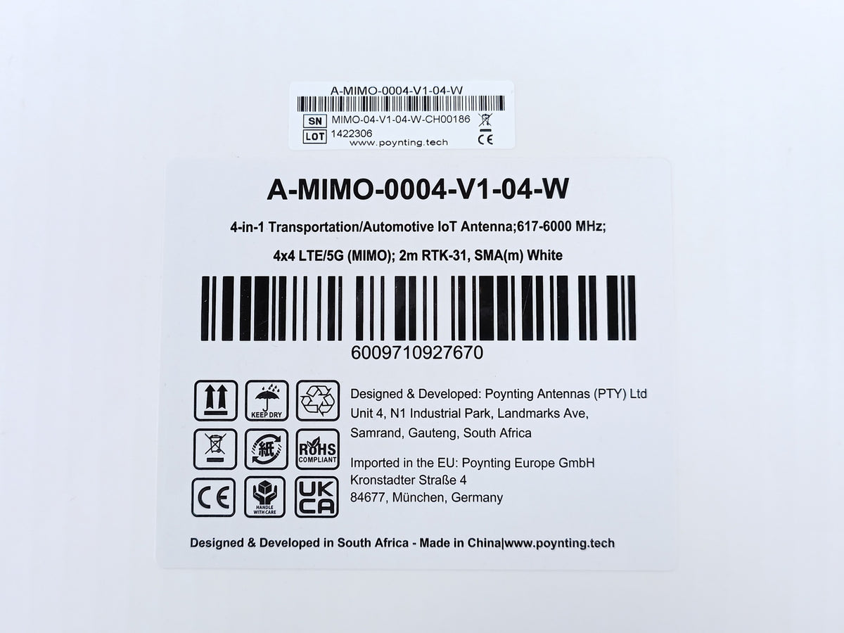 Poynting A-MIMO-0004-V1-04-W 4-in-1 Transportation/Automotive IoT Antenna