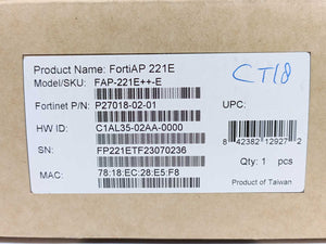 Fortinet P27018-02-01 FAP-221E++-E FortiAP Cloud Key