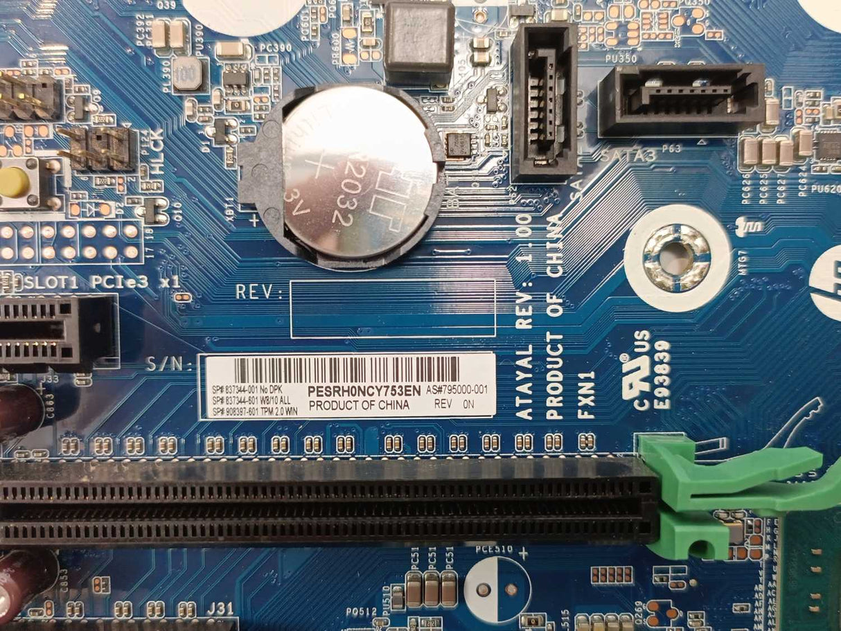 HP 837344-001 Motherboard ATAYAL REV 1.00, 837344-001