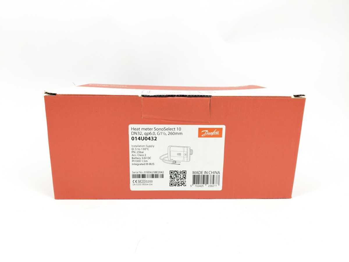 Danfoss 014U0432 Energy Meter, SonoSelect 10, 260mm, M-Bus, DN32