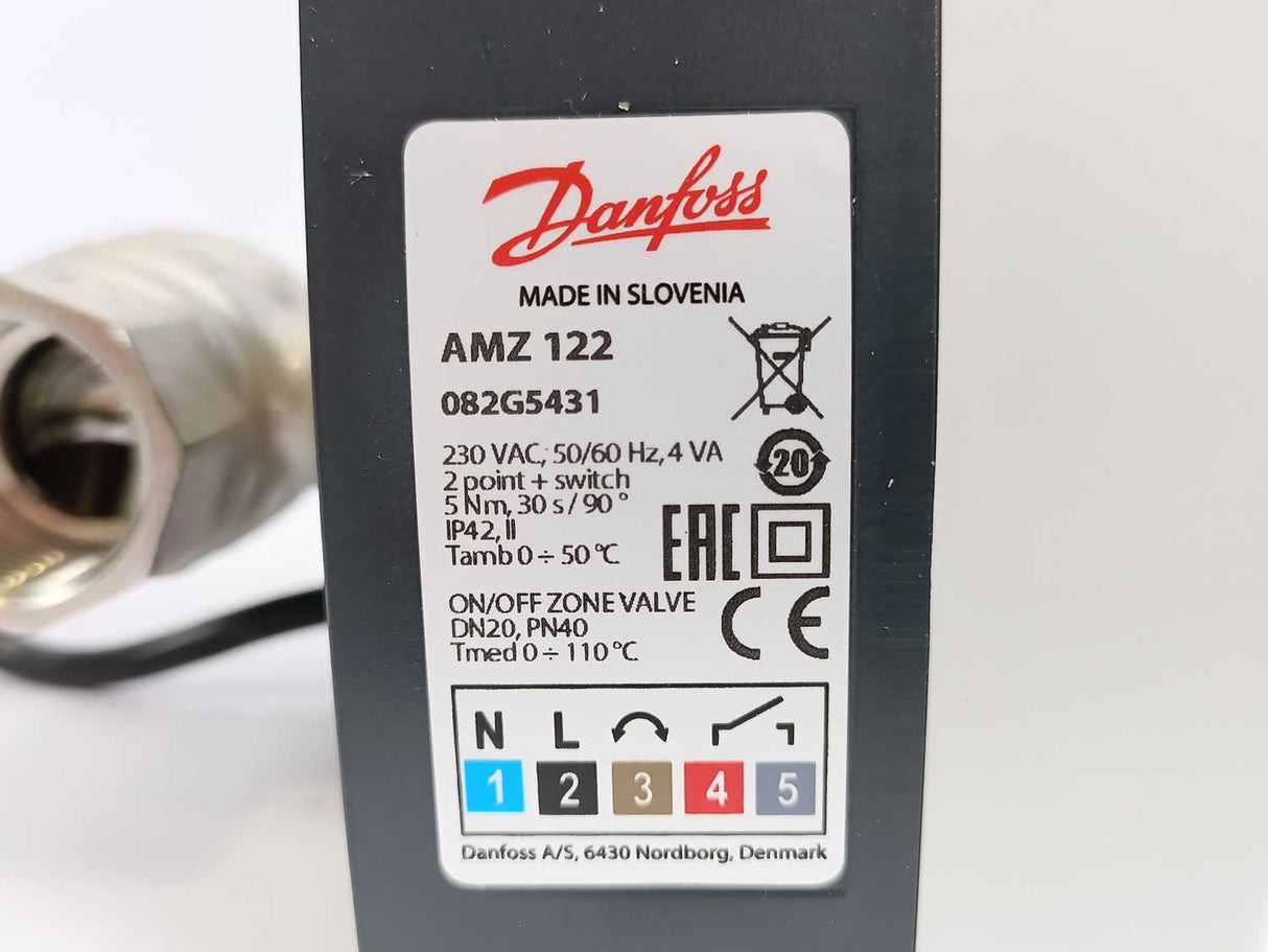 Danfoss 082G5431 AMZ 122 Actuator with Ball Valve DN20 230VAC