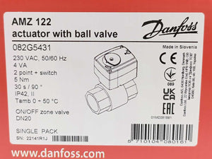 Danfoss 082G5431 AMZ 122 Actuator with Ball Valve DN20 230VAC