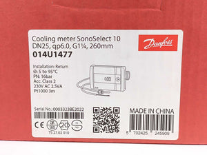 Danfoss 014U1477 Energy Meter, SonoSelect 10, 260mm DN25 G1,1/4