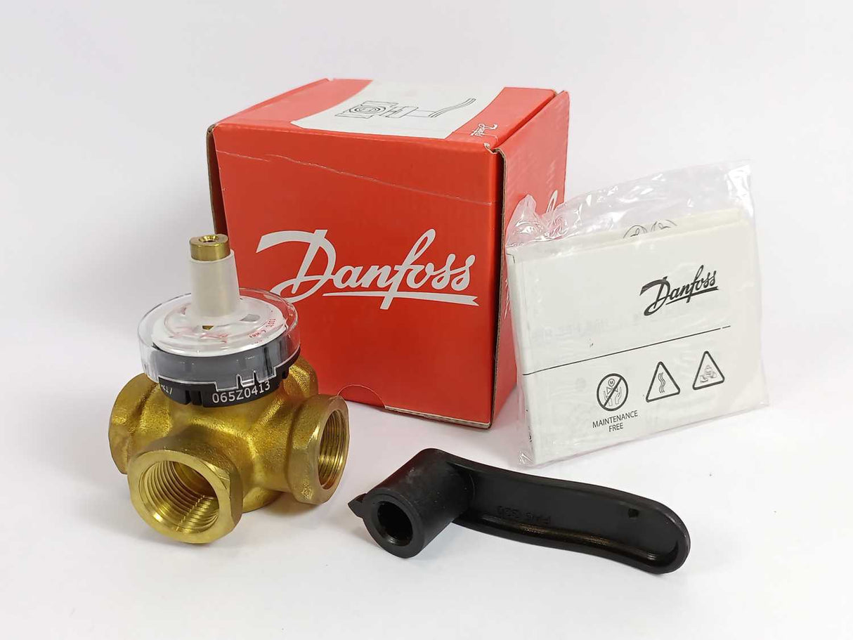Danfoss 065Z0413 HRB 4-Way Rotary Valve. HRB 4, PN 10, DN 20, 6.3 m³/h, Rp 3/4