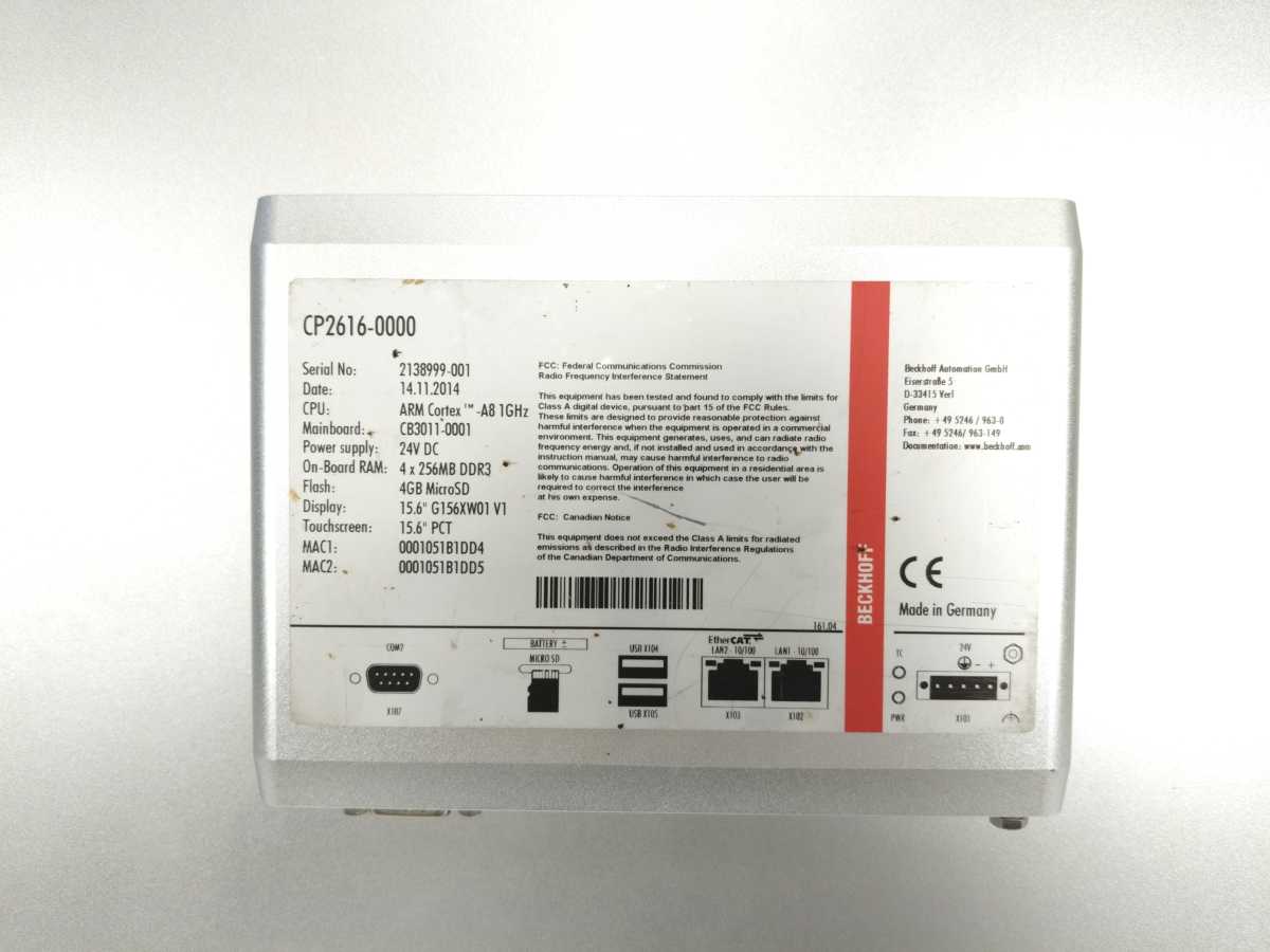 Beckhoff CP2616-0000 Dual-touch Built-in Panel PC