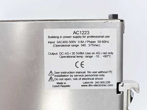 Ifm Electronic AC1223 Power Supply, Input 400-500VAC, Output AS-i 30.5VDC 8A