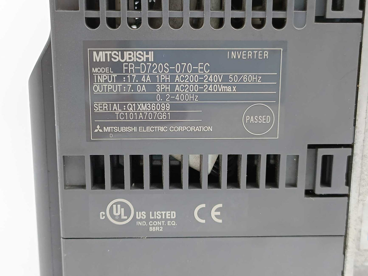 Mitsubishi FR-D720S-070-EC Variable Frequency Drive, 1.5 kW