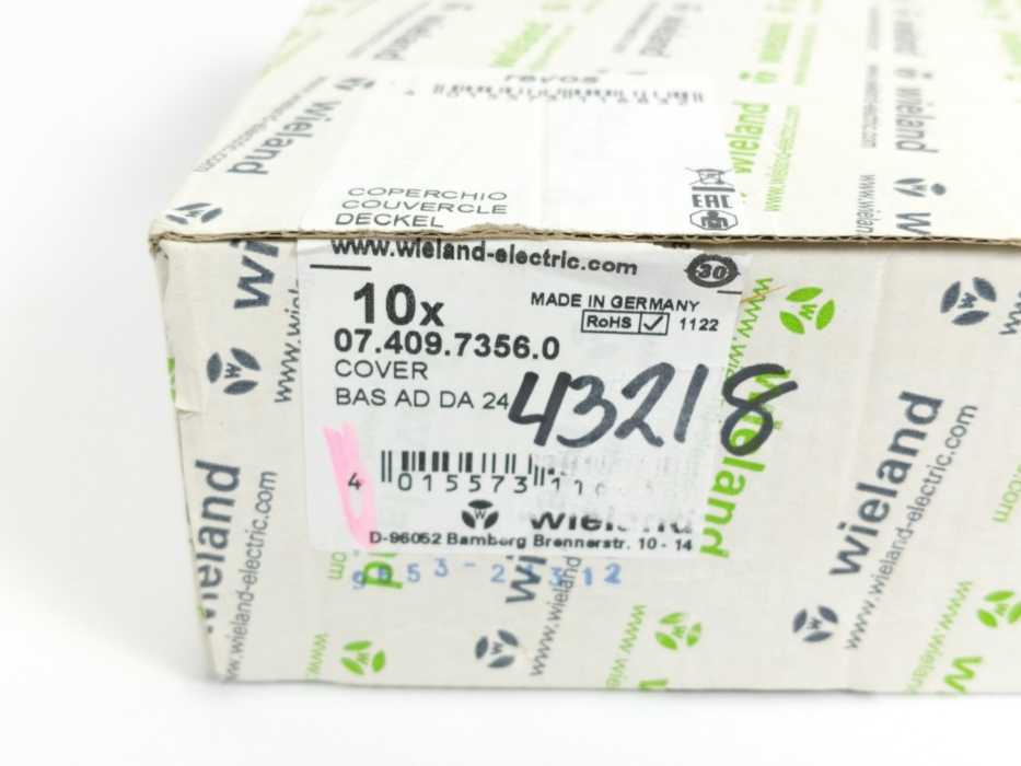 Wieland 07.409.7356.0 Cover BAS AD DA 24 10pcs.