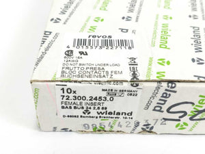 Wieland 72.300.2453 690V 16A Female Insert BAS BUS 24 2,5 69 10pcs.