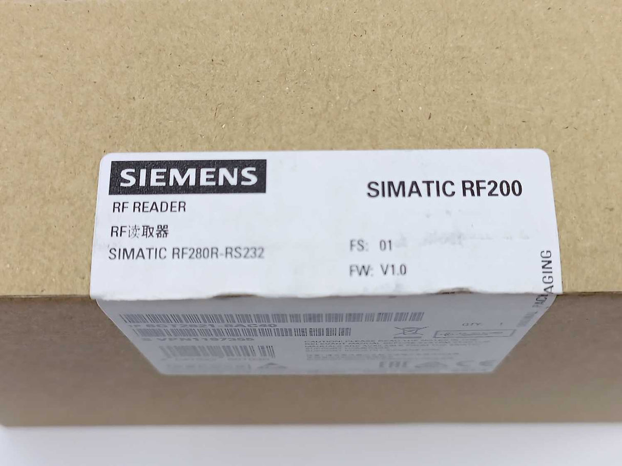 Siemens 6GT2821-8AC40 SIMATIC RF280R-RS232 RF Reader