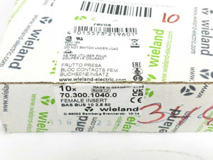 Wieland 70.300.1040.0 Female Insert BAS BUS 10 2,5 50 10pcs batch