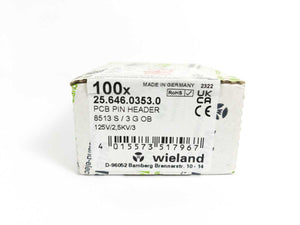 Wieland 25.646.0353.0 PCB Pin Header 8513 S / 3 G OB - 100pcs batch