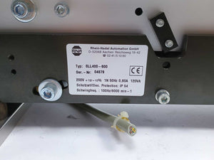 Rhein-Nadel Automation SLL400-600 Linear feeder with ESG1000 control unit