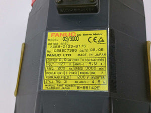 Fanuc a3/3000 A06B-0123-B175 AC Servo Motor