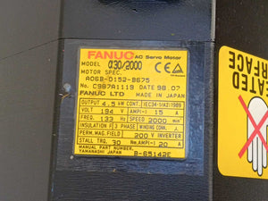 Fanuc a30/2000 A06B-0152-B675 AC Servo Motor