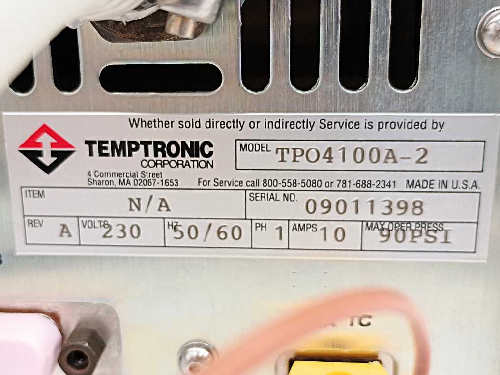 Temptronic TP04100A-2 / TPO4100A-2 ThermoStream Thermal Inducing System