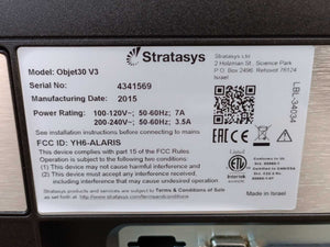 Stratasys Objet30 V3 3D Printer, untested, unused, EU Buyers only