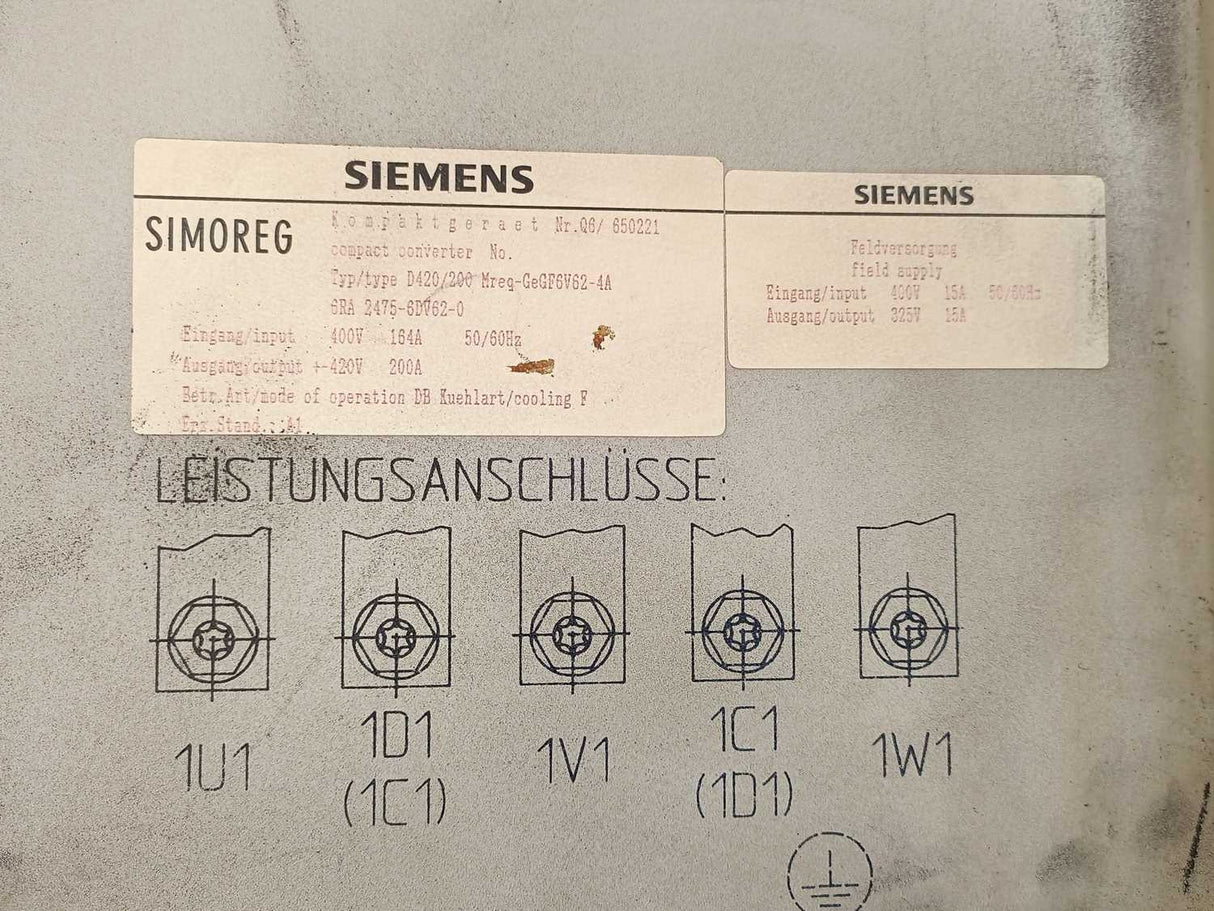Siemens 6RA2475-6DV62-0 SIMOREG K Converter