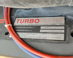 PRC LASER TURBO FLOW Rev. 13 Air Compressor serviced annually