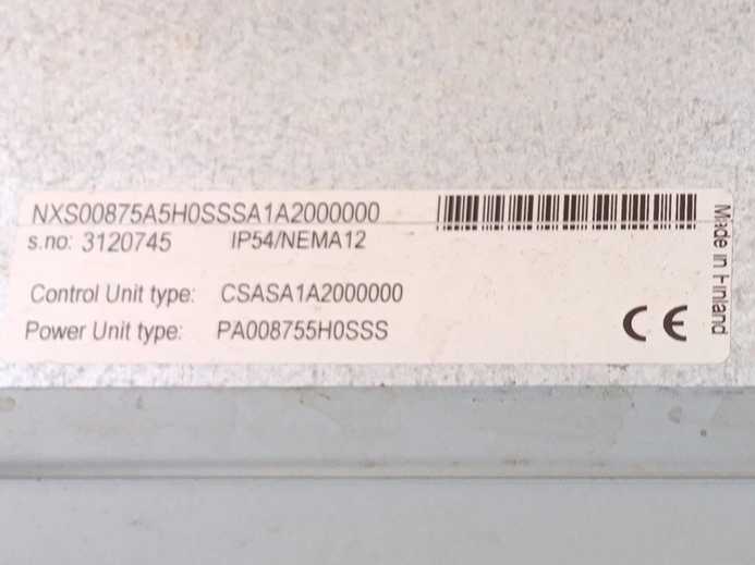 Vacon / Danfoss NXS00875A5H0SSSA1A2000000 87A, 380-500V Three Phase AC Drive
