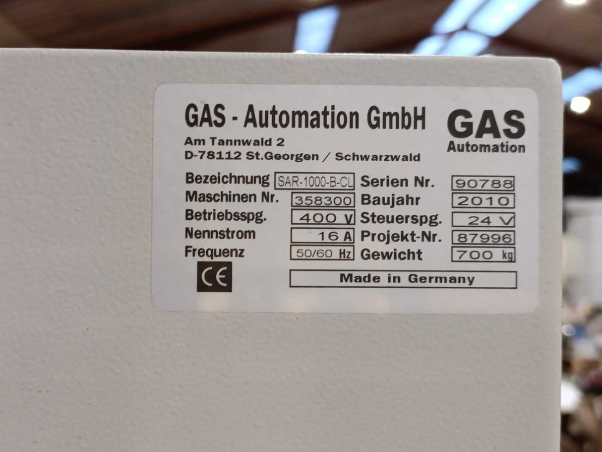 GAS Automation SAR-1000-B-CL Depanelling System