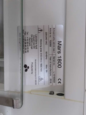Labogene 702093 Mars 1800 Class II Laminar Air Flow Cabinet, EU Buyers Only