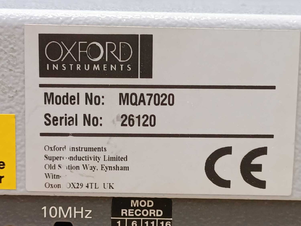 Oxford Instruments MQA7020 Spectrometer w/ Computer