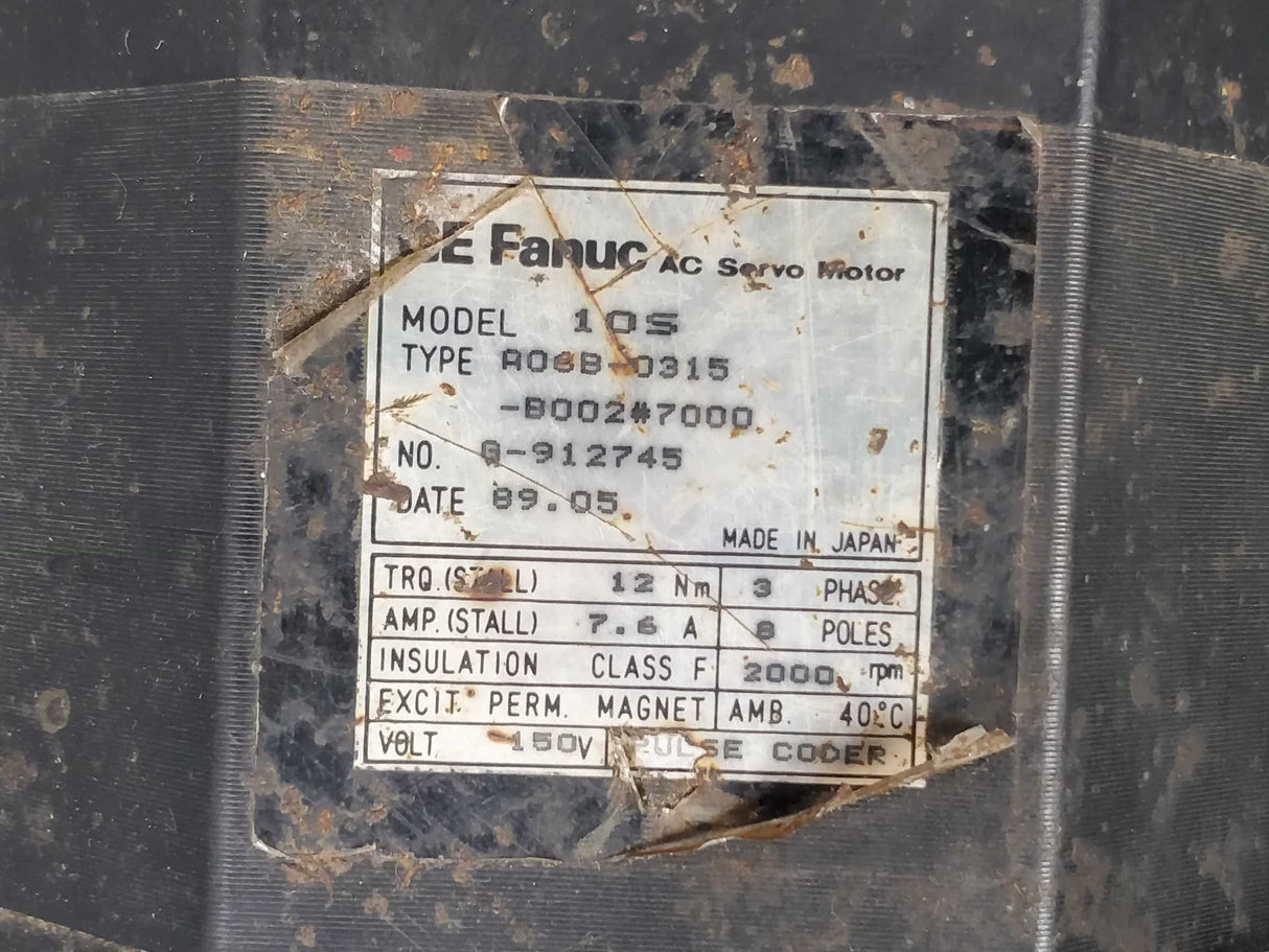 GE Fanuc A06B-0315-B002#7000 10S Servo motor